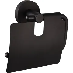 Držák toaletního papíru s krytem,  černý KB06 01