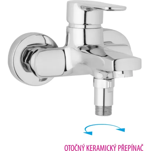 JB Sanitary Vanová nástěnná baterie MIRAM, rozteč 100 mm, bez příslušenství M10 45 00