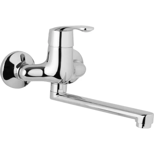 JB Sanitary Nástěnná dřezová a umyvadlová baterie HELA-ECO, rozteč 100 mm, ramínko 200mm, 6 l/min L06 30 00