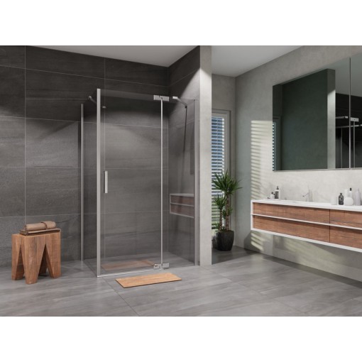 Sprchový kout obdélník otevírací Brix 1100x1000, chrom, čiré sklo, pravé provedení