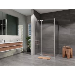 Sprchový kout obdélník otevírací Brix 900x1000, chrom, čiré sklo, levé provedení