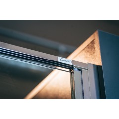 Sprchové dveře otevírací dvoukřídlé Tadao 800, chrom, čiré sklo