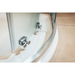 Sprchový kout čtvrtkruh Monte 800x800, chrom, matné sklo