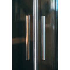 Sprchový kout čtvrtkruh Vati 800x800, chrom, čiré sklo, včetně vaničky