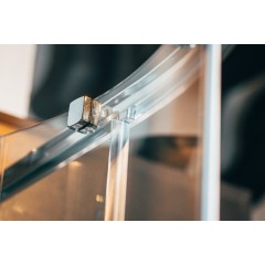 Sprchový kout čtvrtkruh Vati 900x900, chrom, čiré sklo, včetně vaničky