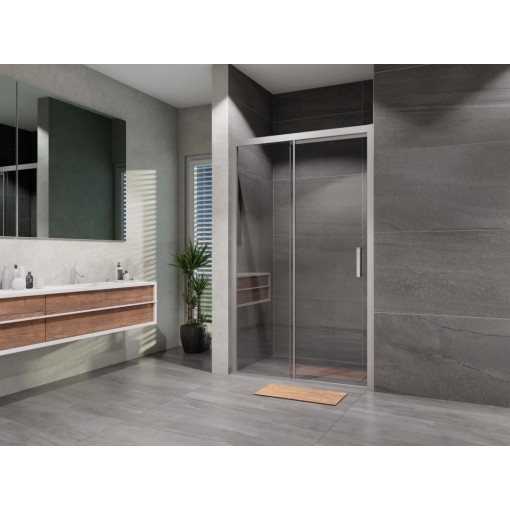 Sprchové dveře posuvné Serra 1600, chrom, čiré sklo