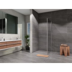 Boční stěna Tadao 1000, chrom, čiré sklo