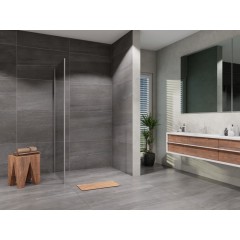 Boční stěna Serra 800, chrom, čiré sklo