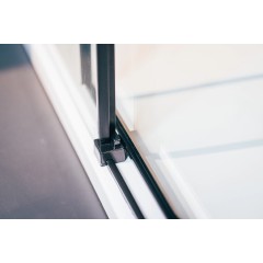 Sprchové dveře posuvné Alvaro 1200, černá, čiré sklo