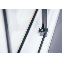 Sprchové dveře posuvné Alvaro 1200, černá, čiré sklo