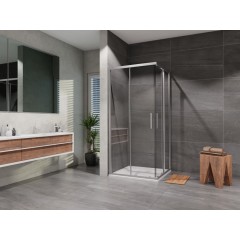 Sprchový kout čtverec Vati 800x800, chrom, matné sklo
