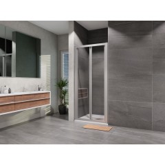 Sprchové dveře shrnovací Elisa 800, chrom, matné sklo
