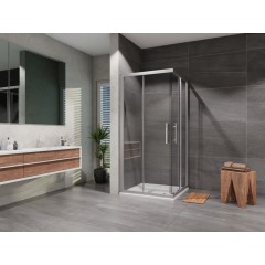 Sprchový kout čtverec Monte 900x900, chrom, matné sklo