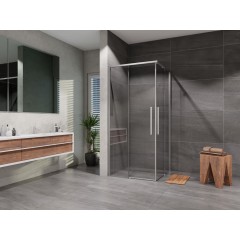 Sprchový kout čtverec Alvaro 900x900, chrom, čiré sklo