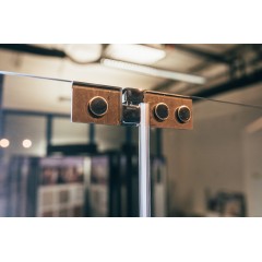 Sprchový kout čtverec otevírací Brix 1000x1000, chrom, čiré sklo, pravé provedení