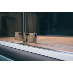 Sprchový kout obdélník otevírací Brix 1100x1000, chrom, čiré sklo, levé provedení