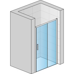 SanSwiss TOP-LINE S Jednodílné posuvné dveře s pevnou stěnou v rovině pravé TLS2DSM10151