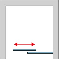 SanSwiss TOP-LINE S Jednodílné posuvné dveře s pevnou stěnou v rovině pravé TLS2DSM10151