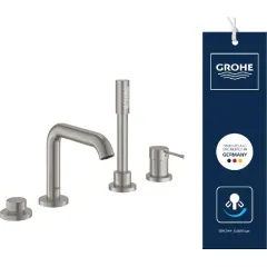 Grohe Baterie na okraj vany, 4-otvorová instalace, supersteel 19578DC1