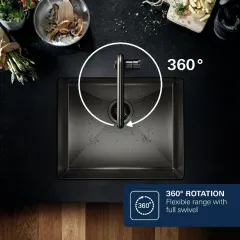 Grohe Dřezová baterie s výsuvnou sprškou, kartáčovaný tmavý grafit 30270AL0
