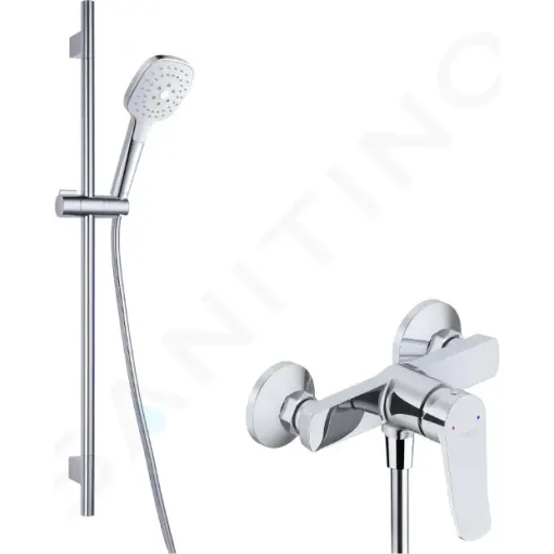 kielle Sprchový set s baterií, tyčí, hadicí a sprchovou hlavicí, chrom 20627SN80