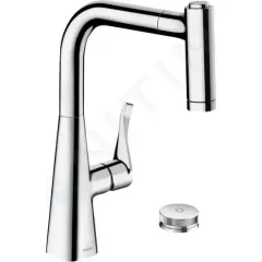 Hansgrohe Dřezová baterie M7120-H220 s výsuvnou sprškou, 2-otvorová instalace, sBOX, chrom 73805000