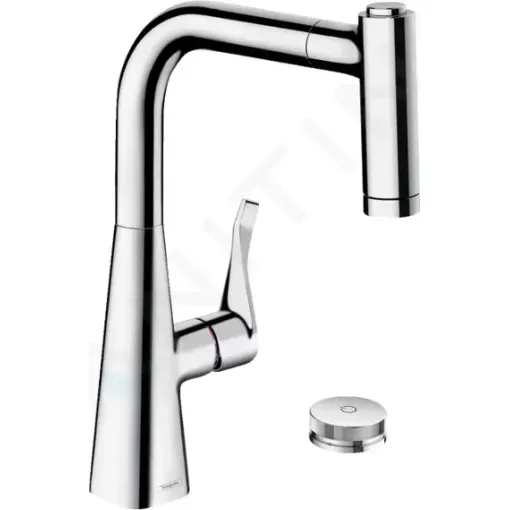 Hansgrohe Dřezová baterie M7120-H220 s výsuvnou sprškou, 2-otvorová instalace, sBOX, chrom 73805000