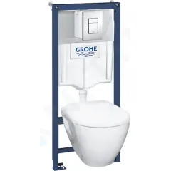 Grohe Set předstěnové instalace, klozetu Serel a sedátka softclose, tlačítko Skate Cosmopolitan, chrom 38528SET-KH