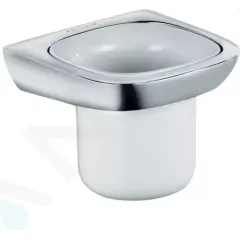 Kludi Pohárek na kartáčky a pastu s držákem, bílá/chrom 5397505