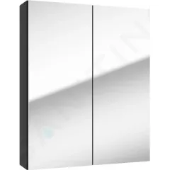 kielle Zrcadlová skříňka, 60x73x15 cm, matná černá 50118604