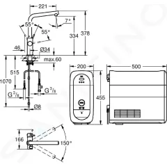 Grohe Dřezová baterie s chladícím zařízením a filtrací, supersteel 31454DC1