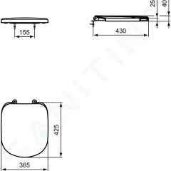 Ideal Standard WC sedátko, Soft close, bílá T679301