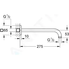 Grohe Sprchové rameno 28 cm, chrom 27488000