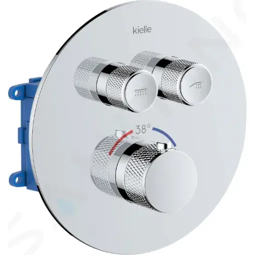 kielle Termostatická baterie pod omítku, včetně tělesa, pro 2 spotřebiče, chrom 10602200