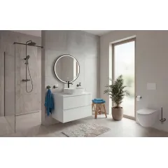 kielle Skříňka včetně desky pod umyvadlo 80x55x46 cm, lesklá bílá 50002S820