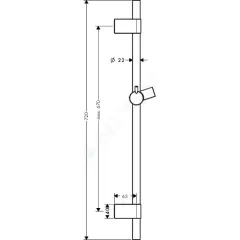 Hansgrohe Unica'S Puro, sprchová tyč 0,72 m, chrom 28662000