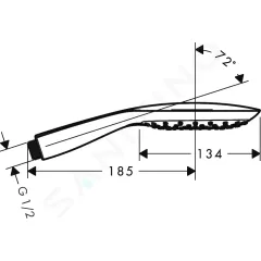 Hansgrohe Sprchová hlavice 150, 3 proudy, chrom 26550000