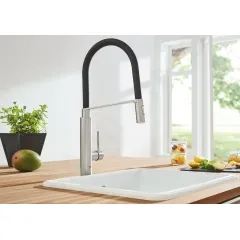 Grohe Dřezová baterie s flexibilním ramenem s přepínačem, supersteel 31491DC0
