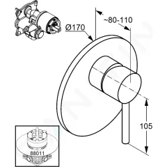 Kludi Baterie pod omítku, chrom 386550576