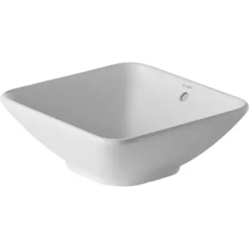 Duravit Umyvadlo na desku, 42x42 cm, s přepadem, bílá 0333420000