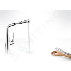 Hansgrohe Dřezová baterie s výsuvnou koncovkou, chrom 14821000