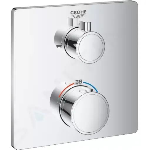Grohe Termostatická vanová baterie pro 2 spotřebiče, chrom 24080000