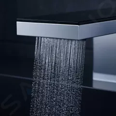 Axor Umyvadlová baterie s výpustí Push-Open, chrom/černé sklo 47010600