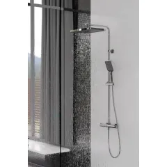 kielle Sprchový set s termostatem, 30x20 cm, 3 proudy, chrom 20618000