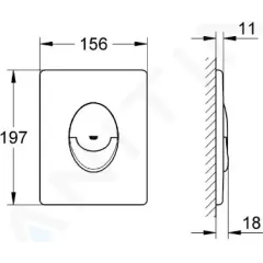 Grohe Ovládací tlačítko, matný chrom 38505P00