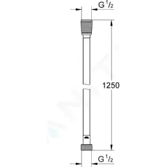 Grohe Silverflex sprchová hadice 125 cm, tmavý grafit 28362A00