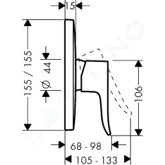 Hansgrohe Sprchová baterie pod omítku, chrom 31456000