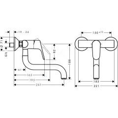 Hansgrohe Dřezová baterie, chrom 31825000