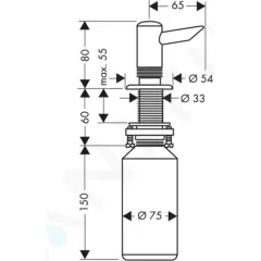 Hansgrohe Dávkovač mýdla/mycího prostředku, chrom 40418000