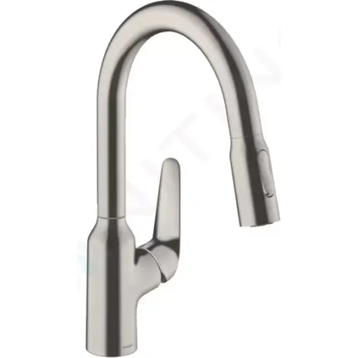 Hansgrohe Dřezová baterie M429-H180 s výsuvnou sprškou, vzhled nerezu 71801800